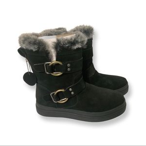 Jslide Nelly Black Waterproof Suede boots